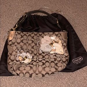 Coach Handbag with floral detailing